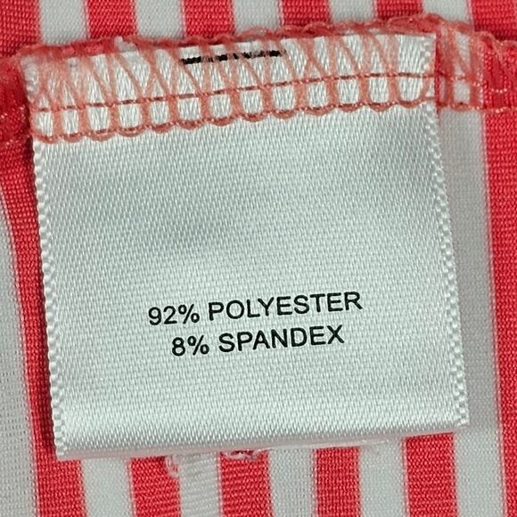 Peter Millar Summer Comfort Men's Coral and White Striped Polo Size M - Picture 8 of 11